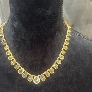 Citrine and Gold Necklace. Handmade.